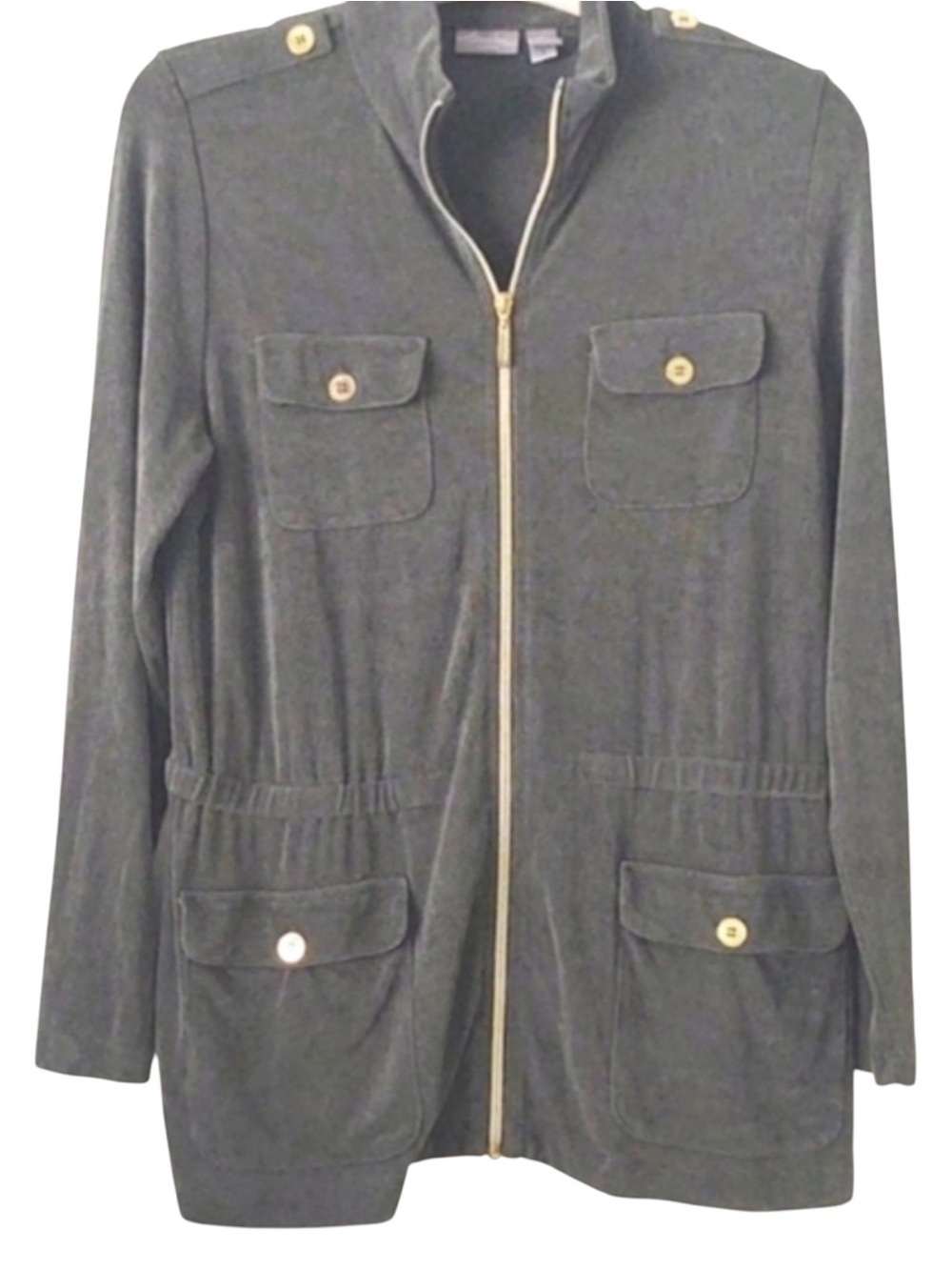 Chico's Travelers Sweater Olive Green M
